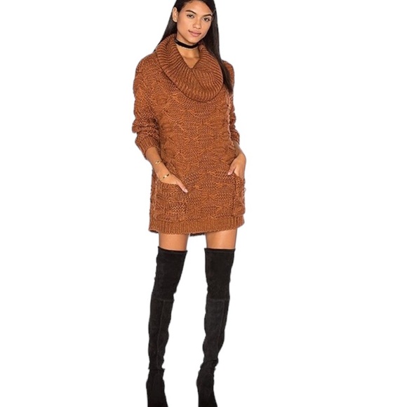Somedays Lovin x Revolve Back at the Ranch Oversized Chunky Sweater in Ochre - L - Picture 13 of 13